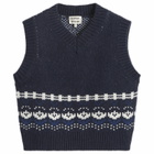 Damson Madder Women's Rhona House Knitted Vest in Navy