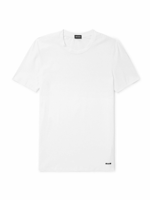 Photo: Zegna - Stretch-Cotton Jersey T-Shirt - White