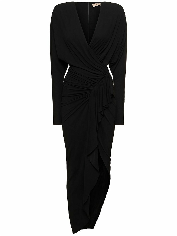 Photo: ALEXANDRE VAUTHIER Draped Jersey L/s Midi Wrap Dress
