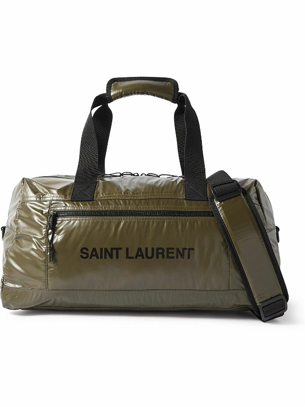 Photo: SAINT LAURENT - Logo-Print Ripstop Duffle Bag - Brown