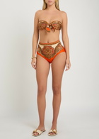 Zimmermann Mahon Patterned Bikini Brief Orange