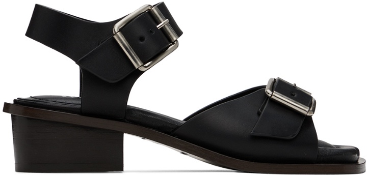 Photo: LEMAIRE Black Square 35 Heeled Sandals