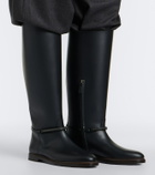Brunello Cucinelli Monili leather knee-high boots
