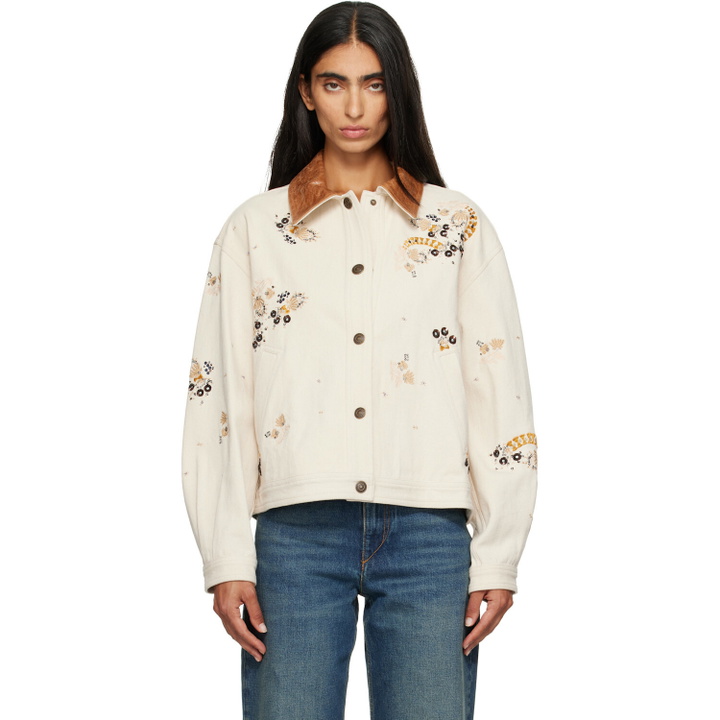 Photo: Isabel Marant Beige Lavine Denim Jacket