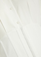 Alice + Olivia Edie Corset Jersey Midi Shirt Dress White