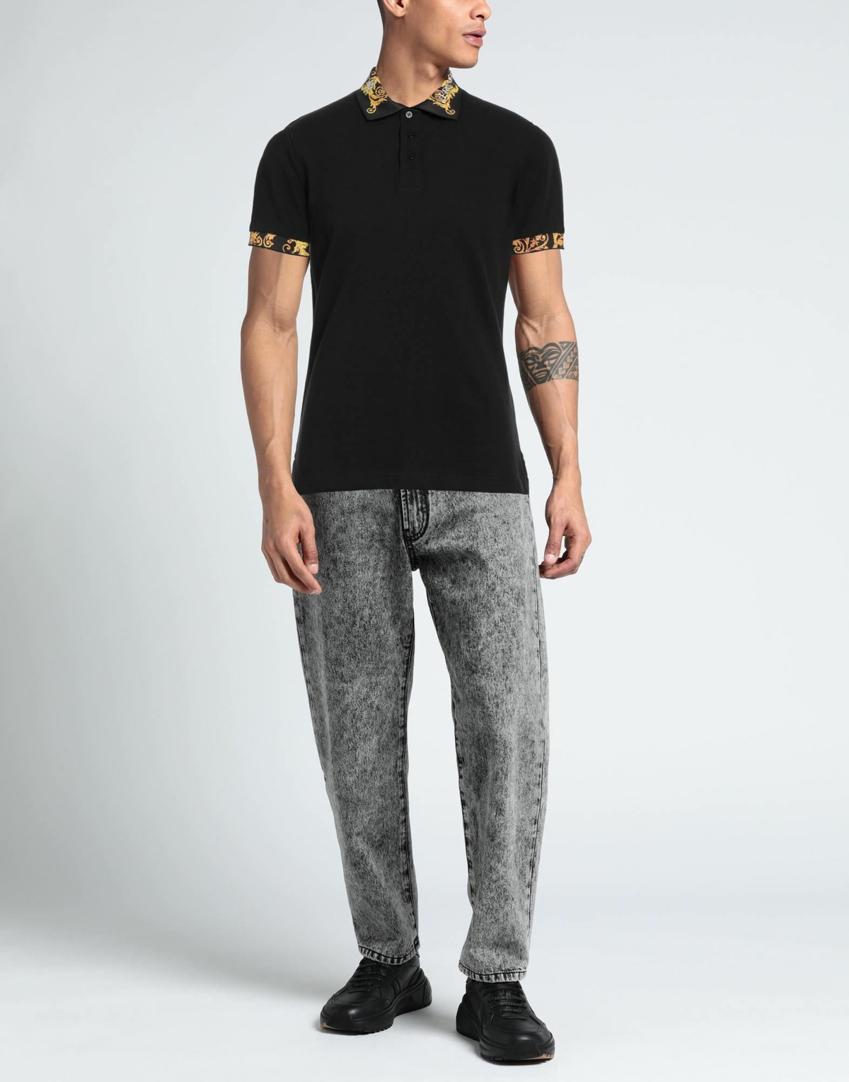 Versace Jeans Couture Mens Polo shirt in Black