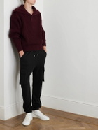 Balmain - Tapered Cotton-Jersey Cargo Sweatpants - Black