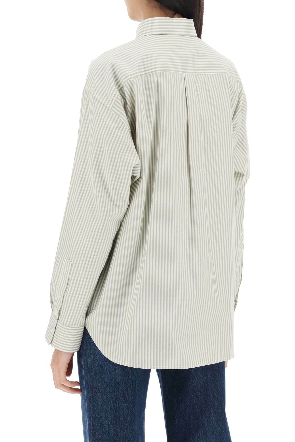 TOTEME striped oxford shirt White