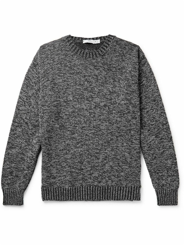 Photo: Inis Meáin - Alpaca, Merino Wool, Cashmere and Silk-Blend Sweater - Gray