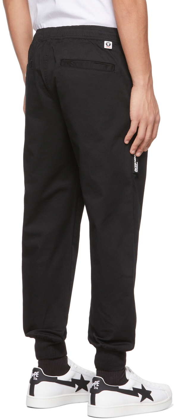 AAPE by A Bathing Ape Black Twill Lounge Pants AAPE by A Bathing Ape