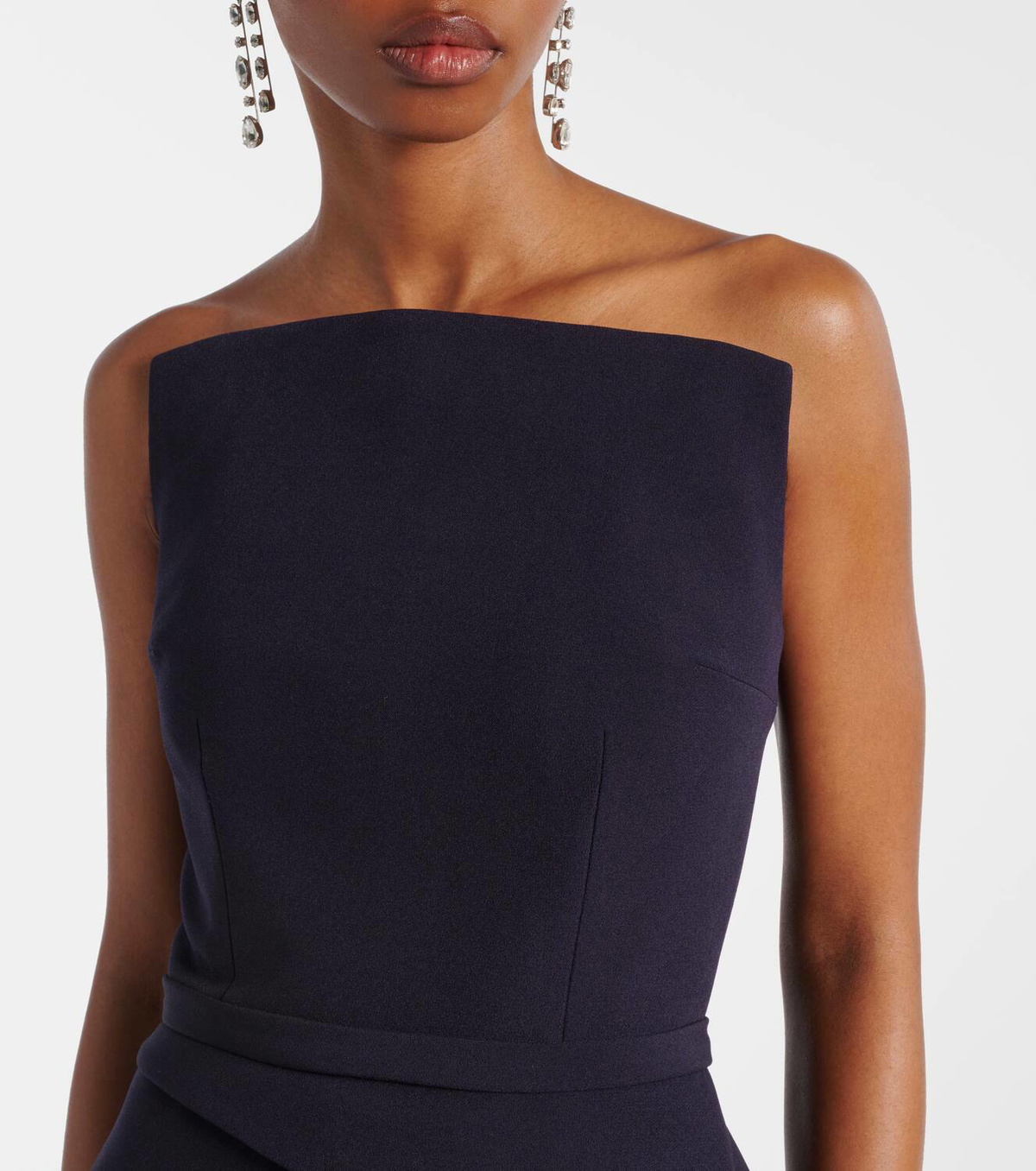 Safiyaa Belted crêpe gown