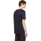 Paul Smith Navy Multi Stripe T-Shirt