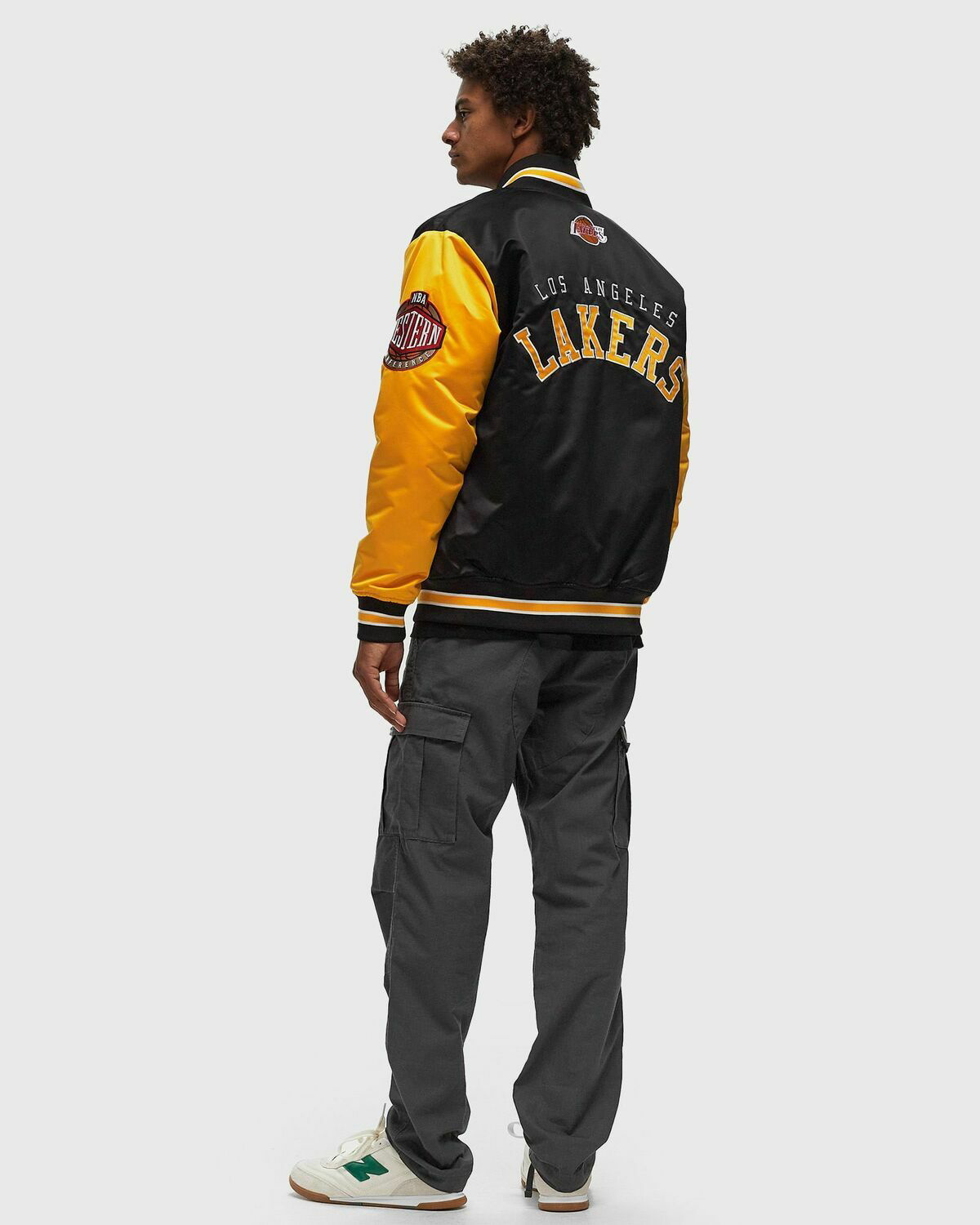 Nba satin jacket mitchell ness online