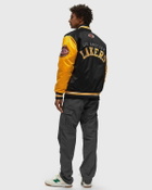 Mitchell & Ness Nba Primetime Heavyweight Satin Jacket Vintage Logo Los Angeles Lakers   Black/Yellow     College Jackets/Team Jackets   S