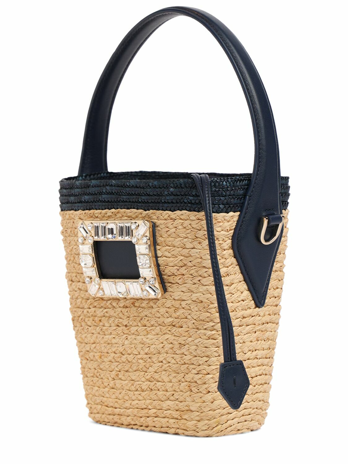 ROGER VIVIER - Mini Viv Skate Raffia Basket Bag Roger Vivier