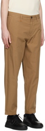 BOSS Brown Relaxed-Fit Trousers