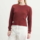 Aries Women's Reversible Long Sleeve Baby Fit T-Shirt in Burgundy 