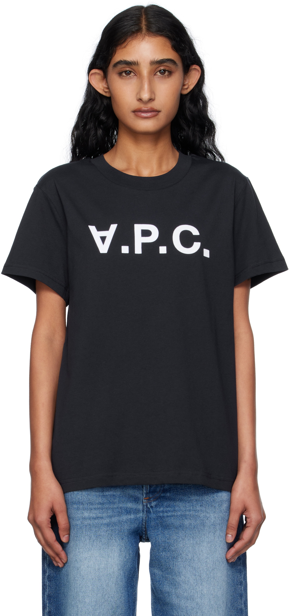 A.P.C. Navy Standard Grand 'VPC' T-shirt