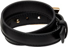 Versace Black Leather Key Bracelet