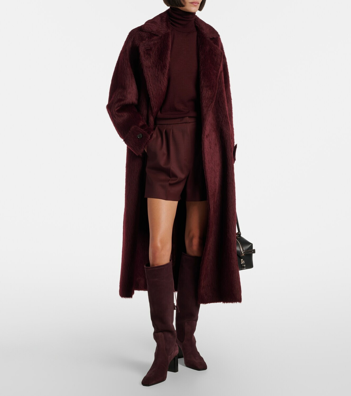 Max Mara 75 suede knee-high boots