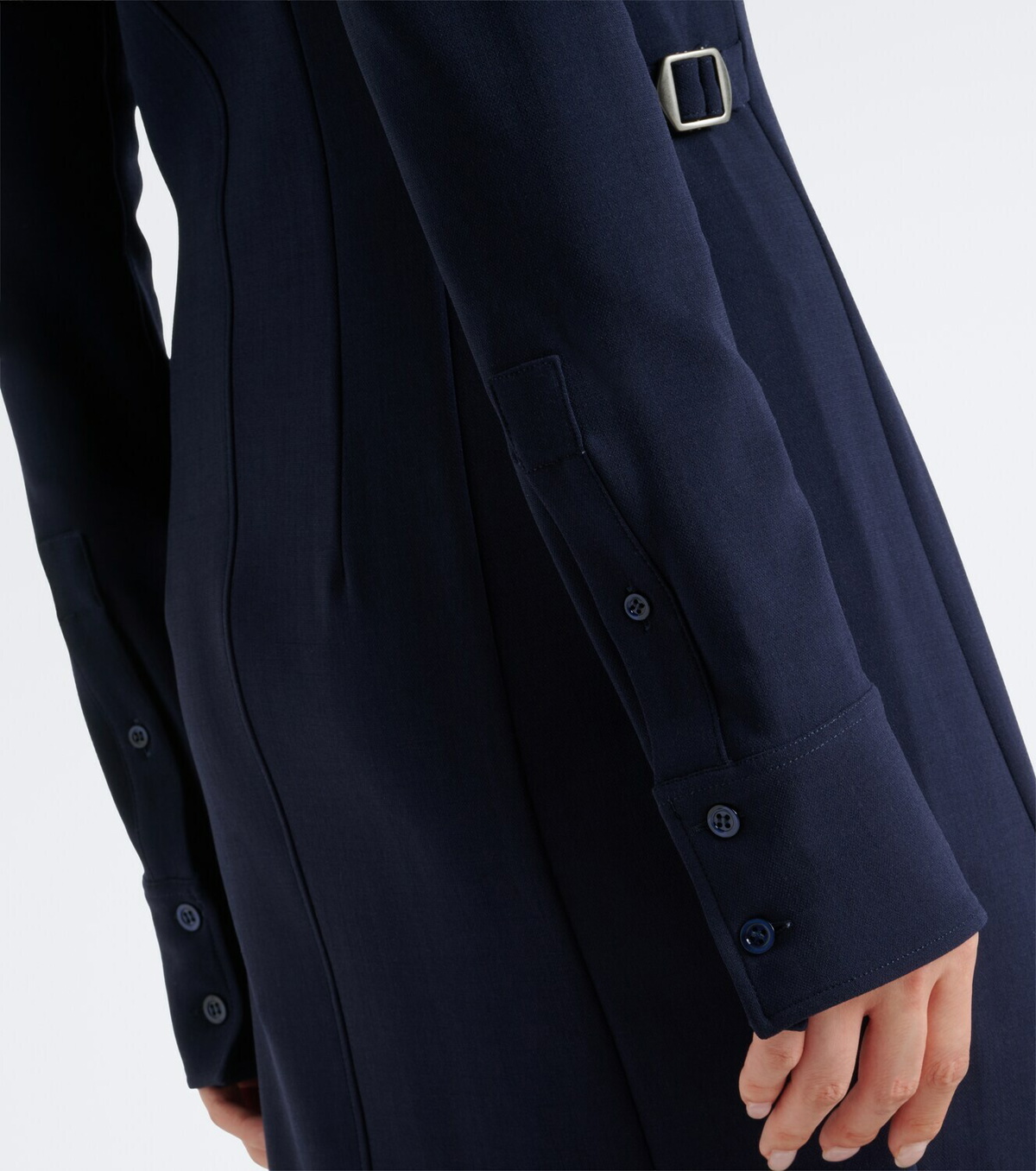 Mugler Wool-blend shirt dress