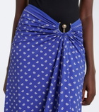 Christopher Esber Ruched Orbit bandana maxi skirt