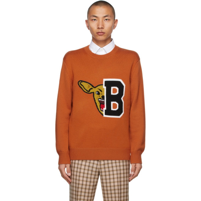 Photo: Burberry Orange Varsity Graphic Ivie Sweater