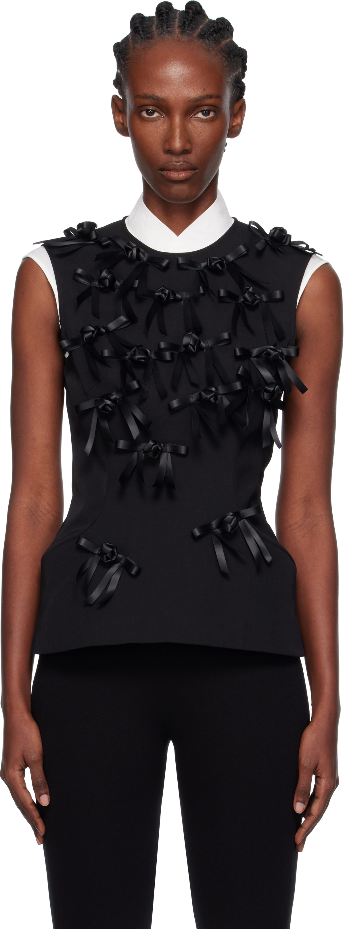 AO Yes Black Ribbon Tie Thurman Top