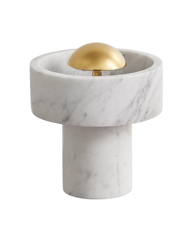 Photo: Tom Dixon - Stone Portable Marble and Gold-Tone LED Lamp