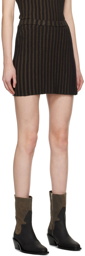 Eckhaus Latta Brown & Black Keyboard Miniskirt