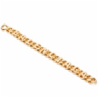 Balenciaga Men's Chain Logo Bracelet in Gold