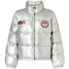 Napapijri Women's x Fiorucci Logo Puffer Jacket in Silver