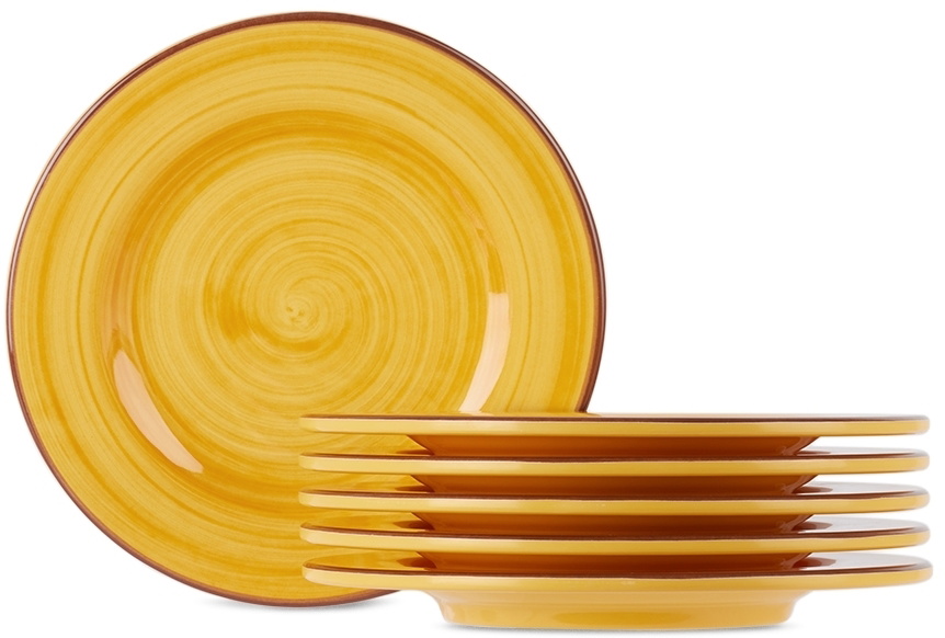Mario Luca Giusti Yellow Saint Tropez Side Plate Set, 6 pcs