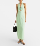 Cala de la Cruz Orly halterneck linen midi dress