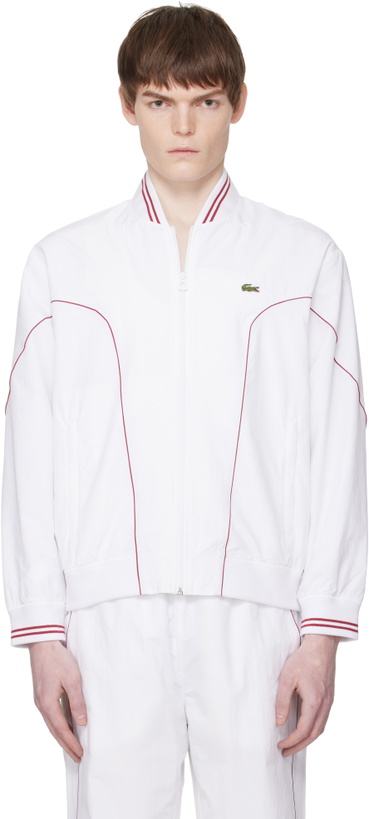 Photo: Lacoste White Top Tier Track Jacket