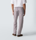 Fedeli Striped linen straight pants