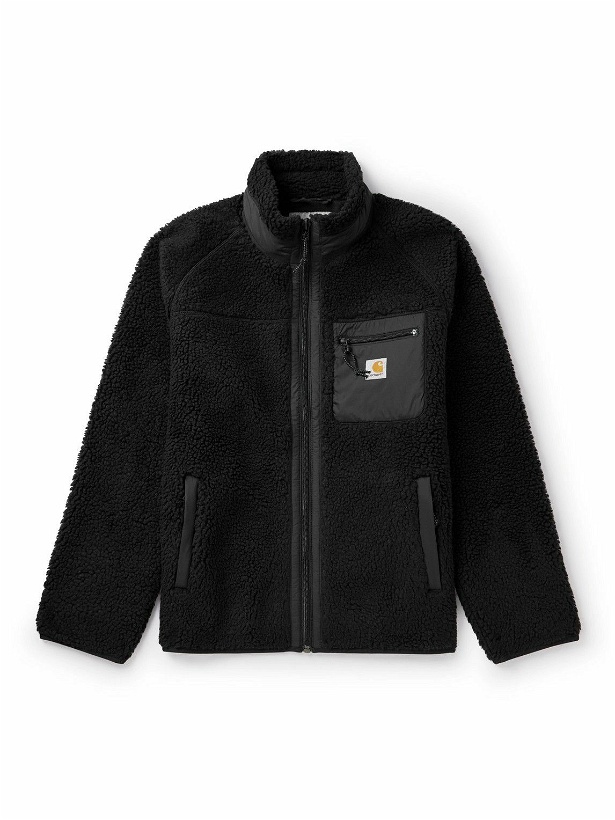 Photo: Carhartt WIP - Prentis Logo-Appliquéd Shell-Trimmed Fleece Jacket - Black
