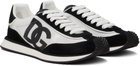 Dolce&Gabbana White & Black Mixed-Material 'DG' Cushion Sneakers