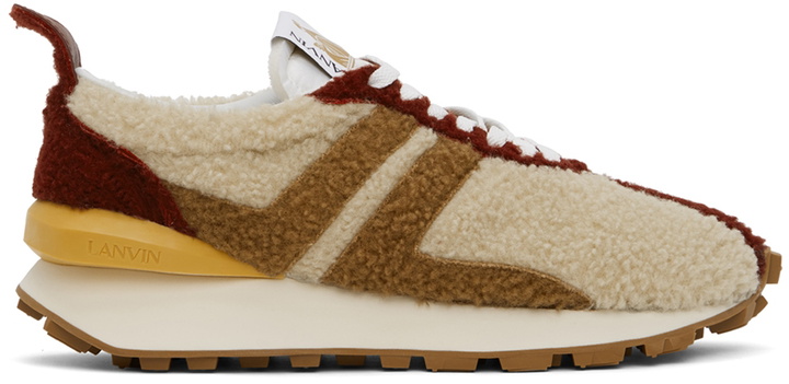 Photo: Lanvin Beige Fleece BumpR Sneakers