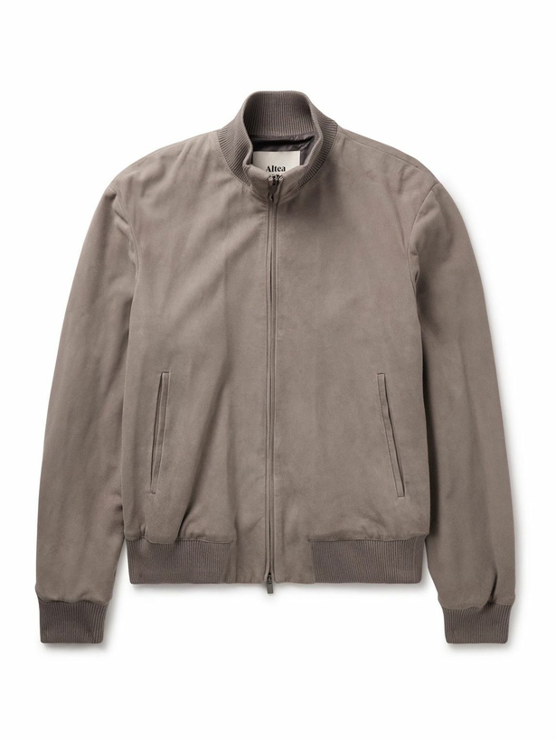 Photo: Altea - Lennox Suede Bomber Jacket - Brown