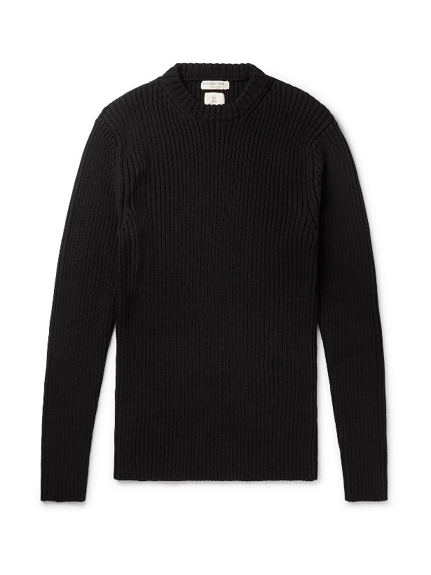 Photo: Bottega Veneta - Slim-Fit Ribbed Cotton-Blend Sweater - Black