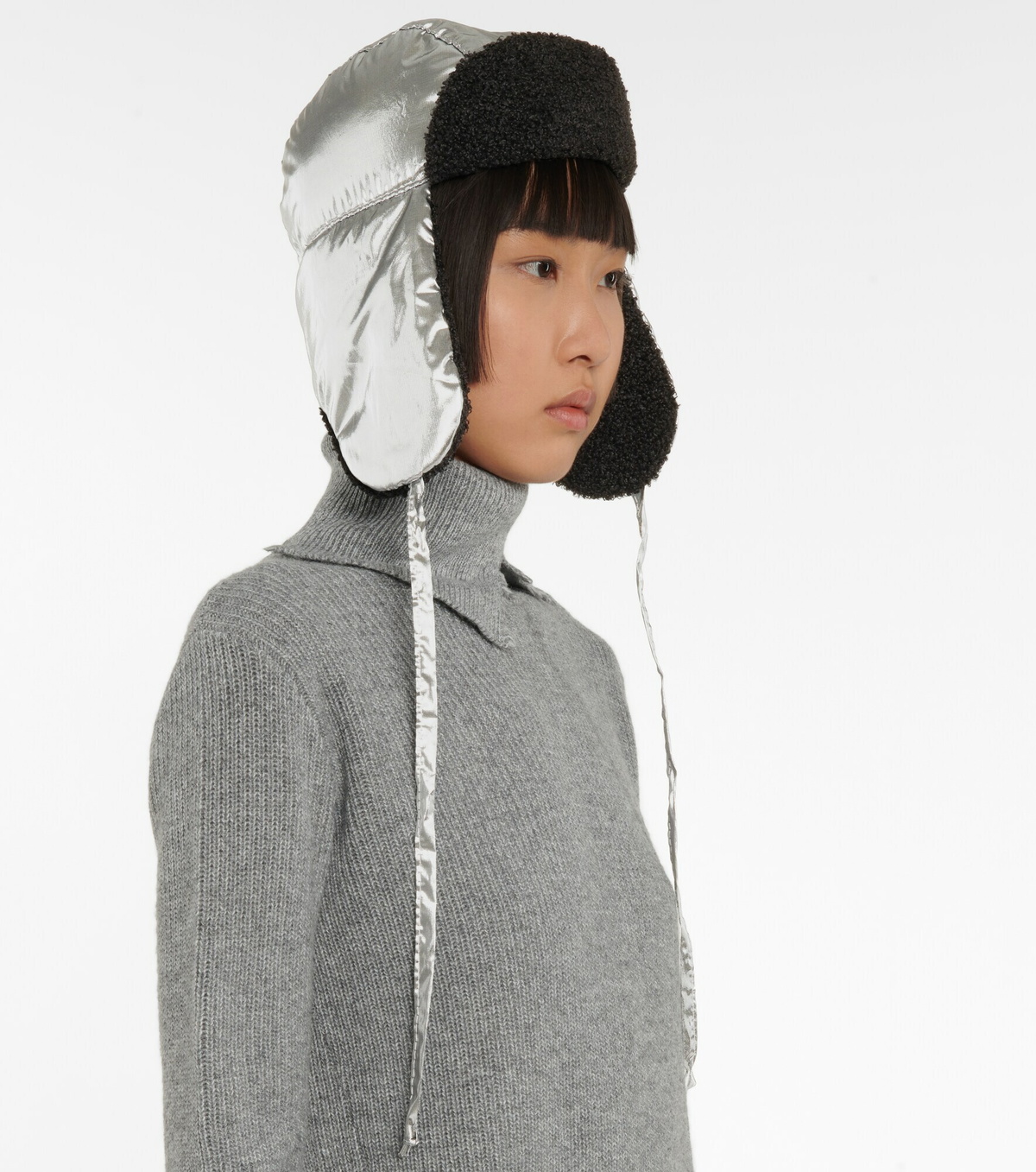 Maison Michel - Bibiana metallic leather hat
