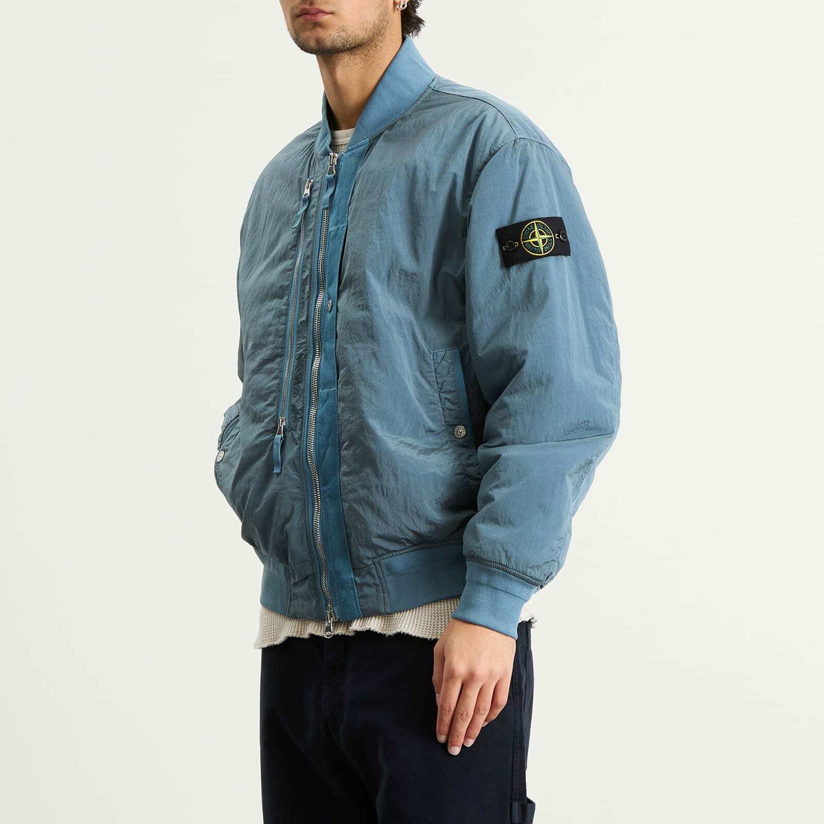Stone Island Men's Nylon Metal EcoNyl PrimaLoft Bomber Jacket in