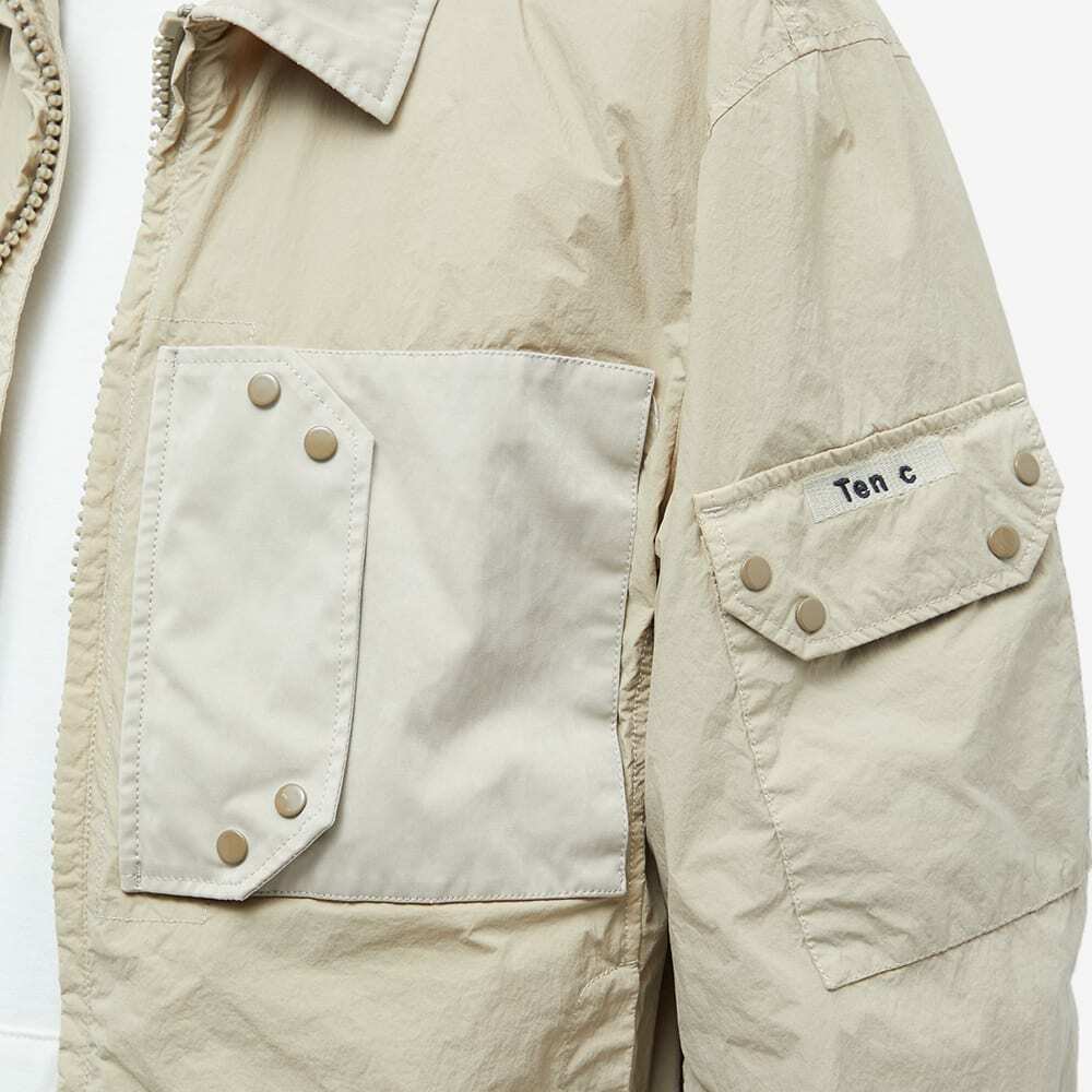 Ten C Men's Mid Technical Shirt Jacket in Off-White Ten C