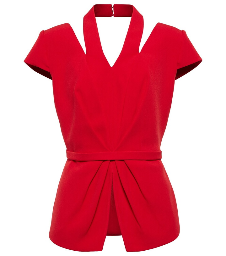 Photo: Safiyaa Ramona crêpe halterneck cutout top