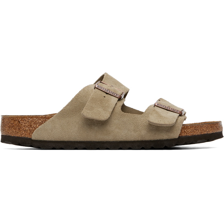 Photo: Birkenstock Taupe Regular Arizona Suede Leather Sandals
