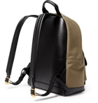 TOM FORD - Cotton-Canvas and Leather Backpack - Green