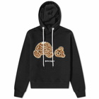 Palm Angels Women's Leopard Bear Hoodie in Black/Brown