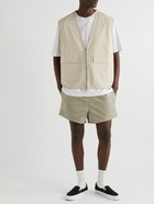 FEAR OF GOD ESSENTIALS - Straight-Leg Logo-Appliquéd Shell Shorts - Brown