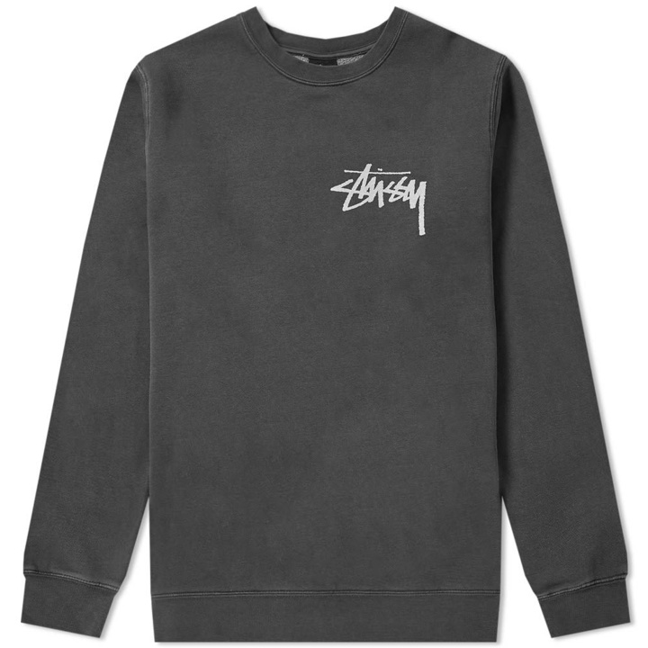 Photo: Stussy Stock Pigment Dyed Crew Sweat Black